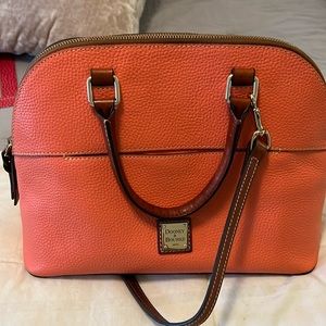 Dooney & Bourke Coral pebble grain satchel